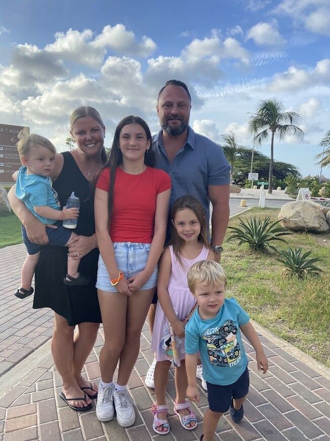 Jason Berube and his family on vacation
